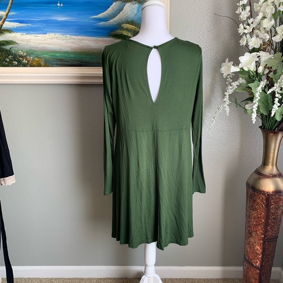 ASOS Green Long Sleeve Dress Size 8 - Picture 15 of 17
